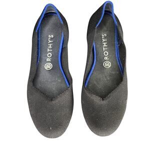 Rothy's Round Toe Black Knit Shoes Size: 9